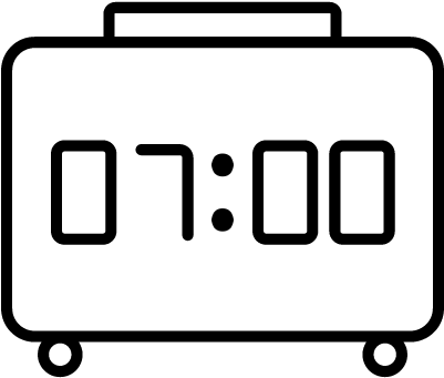 Clock Digital Tool Outline Vector - Digital Clock Outline (400x400)
