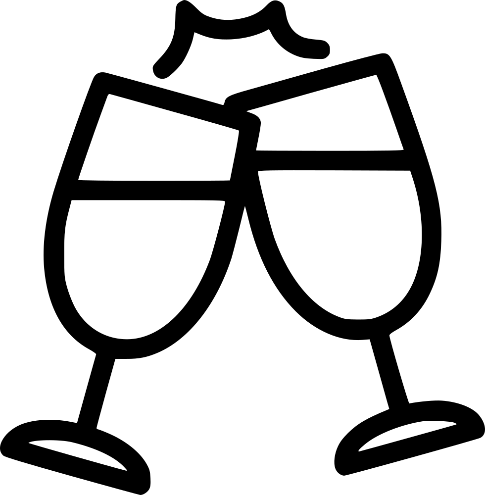 Champagne Comments - Cheers Icon Line (980x1000)