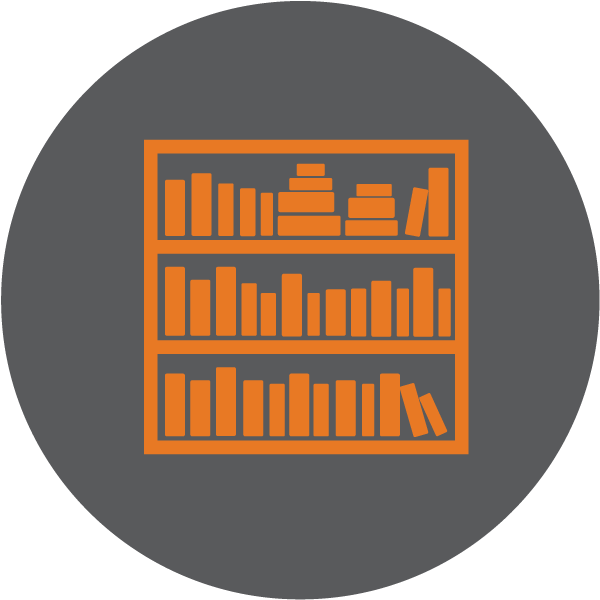 Library-icon - Spatial Wave - Shelf (606x607)