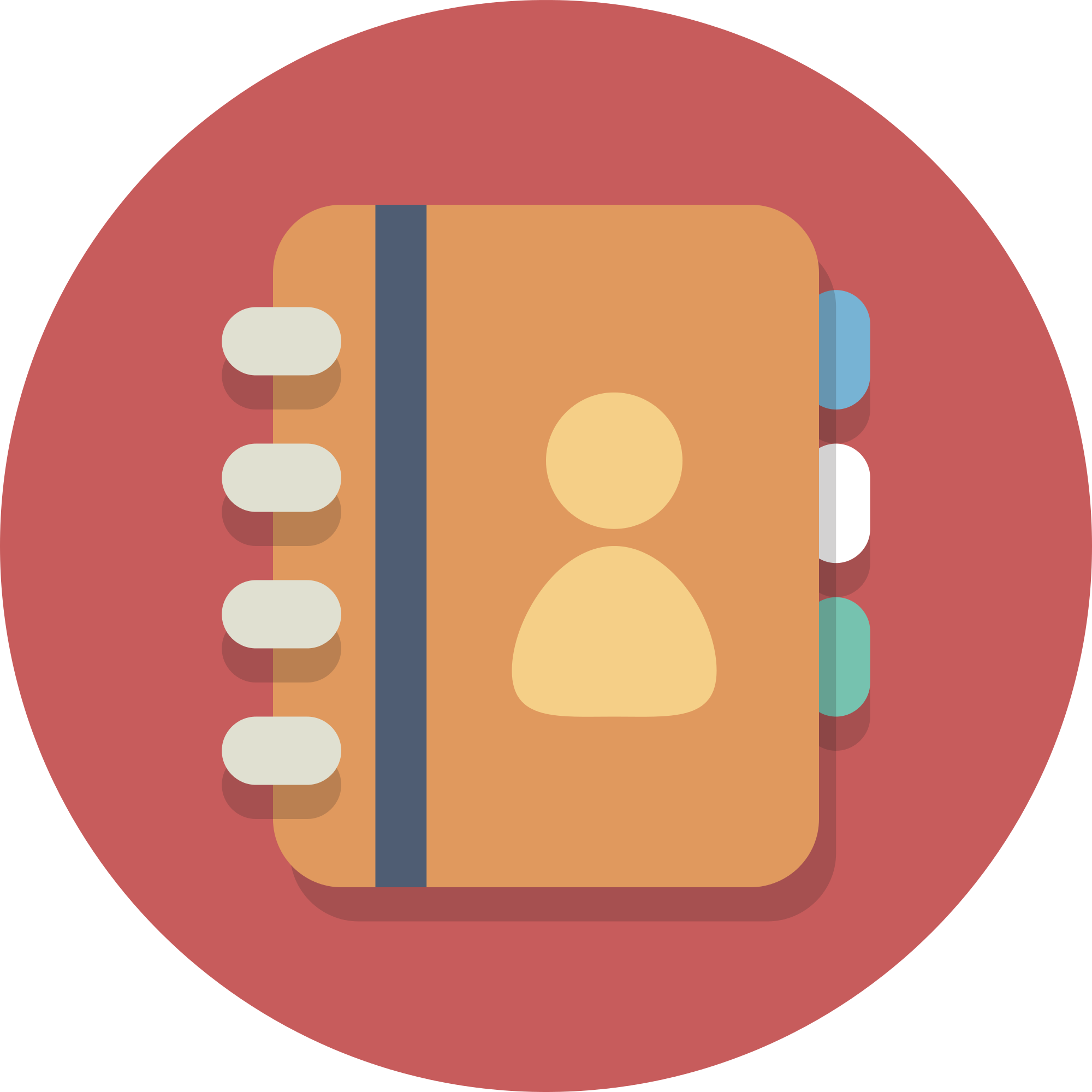 Open - Contact Flat Icon Png (2000x2000)