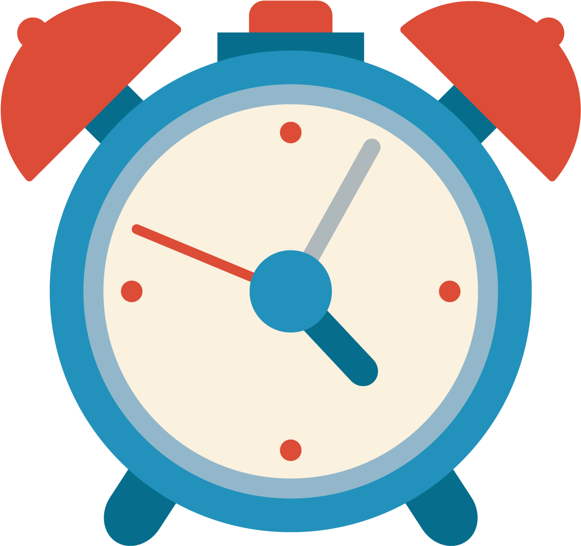 Alarm Clock Icon - Blue Cartoon Clock (1500x1500)