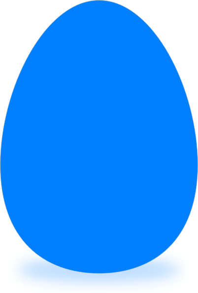 Egg Clipart Blue - Circle (402x595)