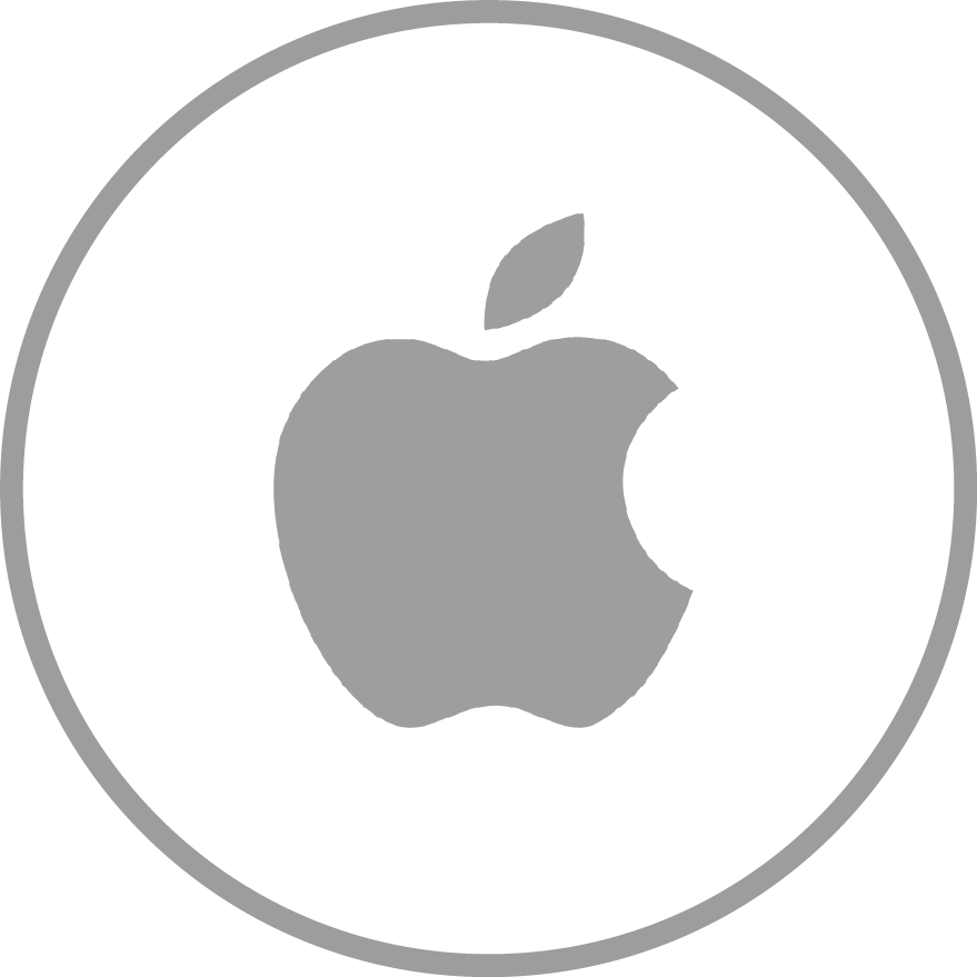 Grey Iphone Logo Png (879x879)