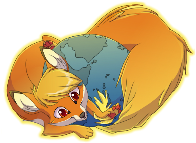 Mozilla Firefoxie - Cartoon (400x306)