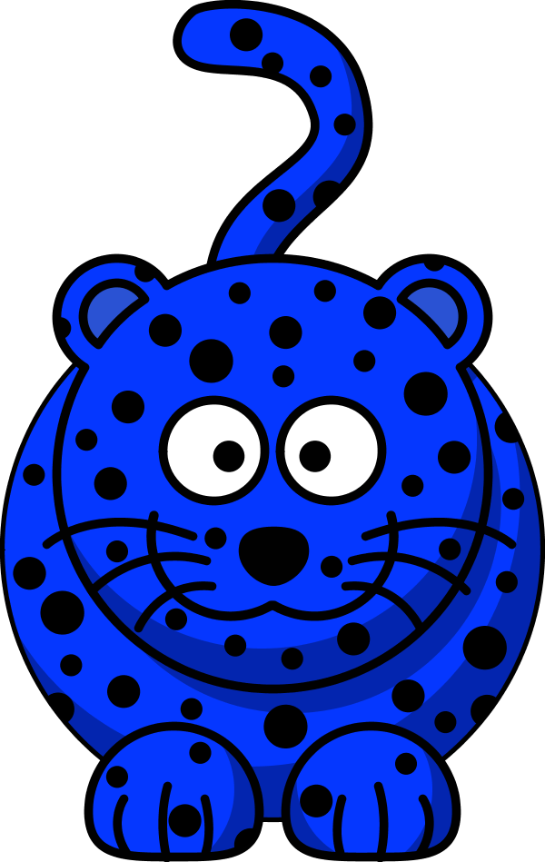 Vector Clip Art - Cartoon Leopard (600x949)