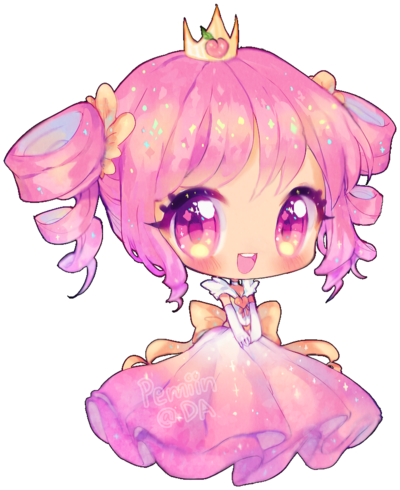 Peachy Princess By Pemiin - Drawing (400x490)