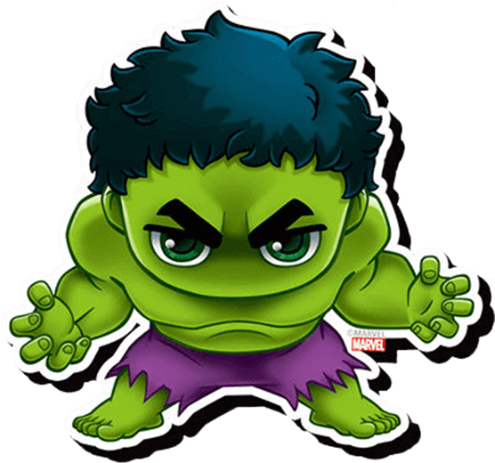 Chibi Hulk Magnet - Avengers Chibi (555x555)