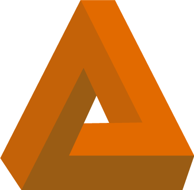 Orange Triangle Clipart (396x388)