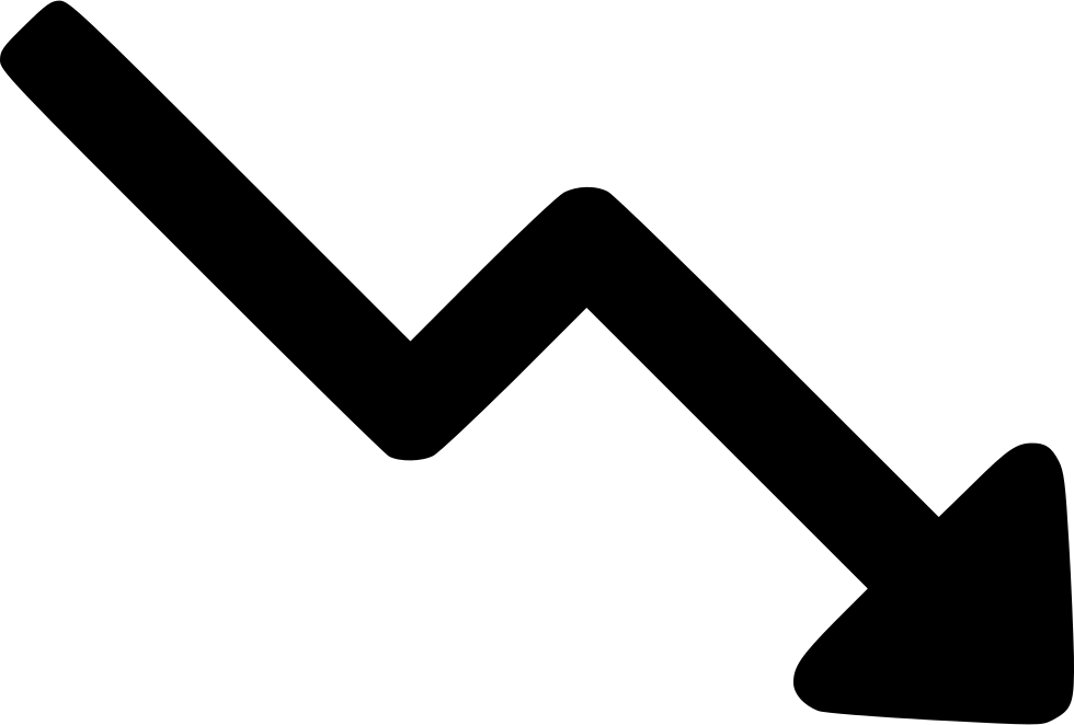 Trending Down Arrow Up Decrease Comments - Decrease Arrow (980x662)