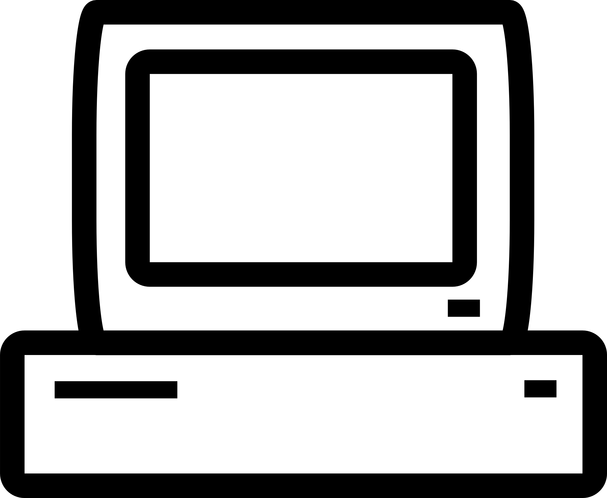 Simple Computer Icon - Old Computer Icon Png (2400x1968)