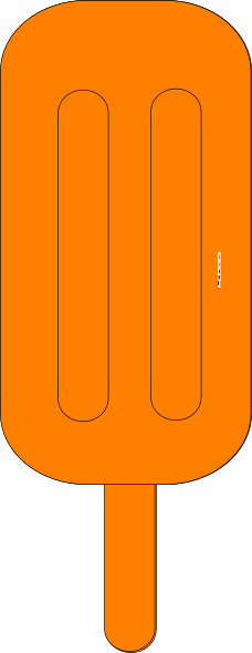 Orange Popsicle Clipart (228x590)