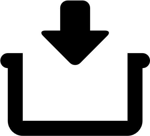Arrow Pointing Down A Container Free Icon - Arrow Pointing Down In A Box (512x512)