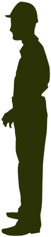 Construction Worker Standing Silhouette Transparent - Construction Worker (512x512)