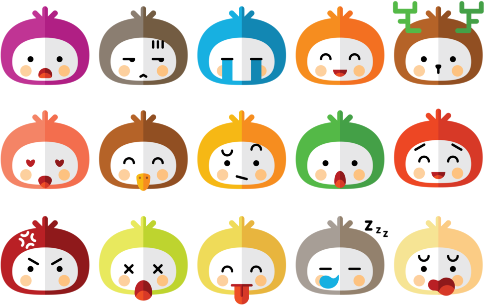 Cute Cartoon Faces - Graphics (1136x936)