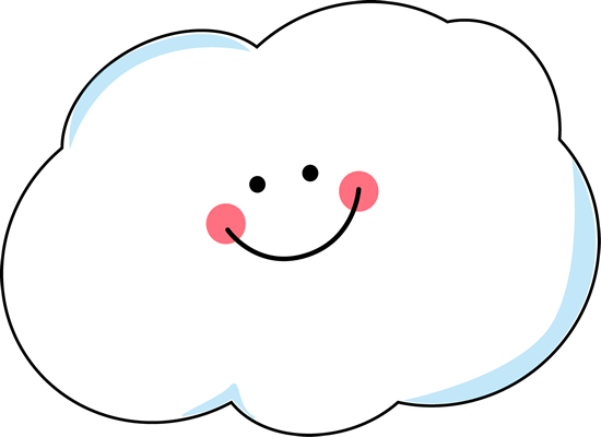 Happy Cloud Clip Art - Cloud With Happy Face (550x400)