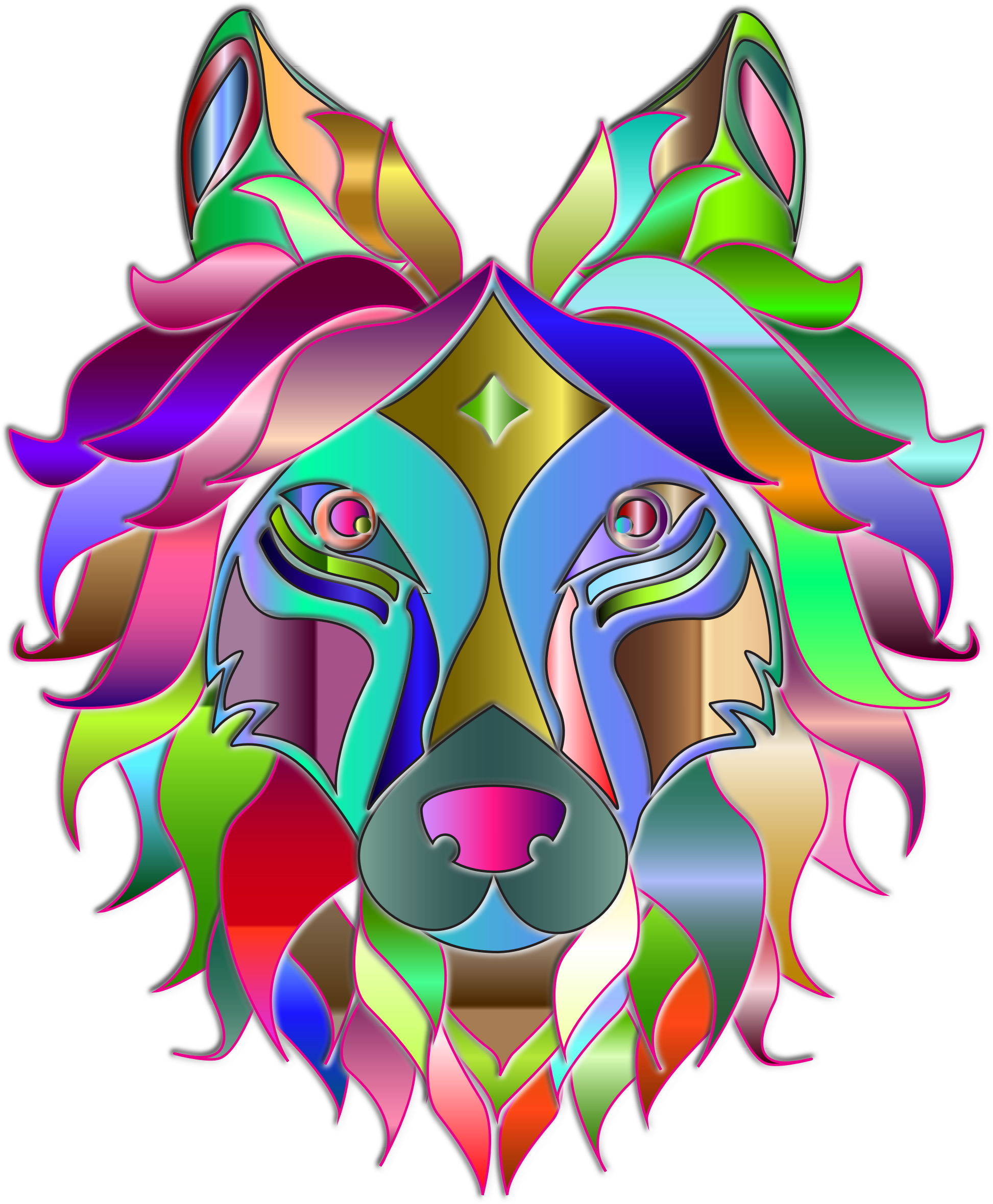 Wolf Enhanced - Gray Wolf (1945x2358)