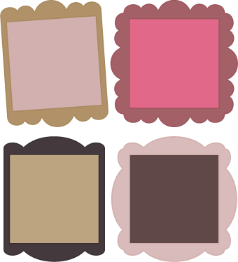 Scalloped Squares - Silhouette (340x375)