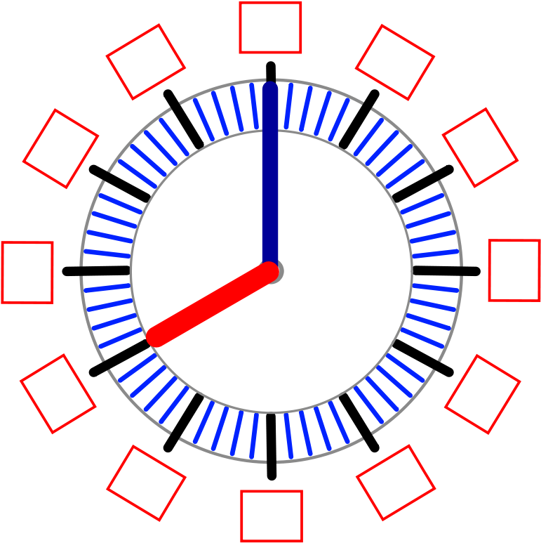 Free Learning Clock 1 - Vector Graphics (800x800)