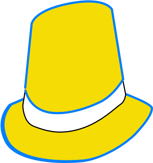 Yellow Hat Clip Art (600x536)