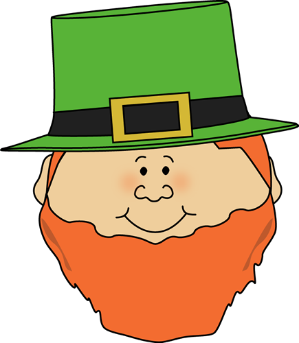 Leprechaun Face Clipart (435x500)