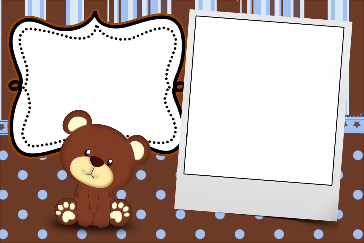More Information - Convite Urso Marrom E Azul (1168x780)