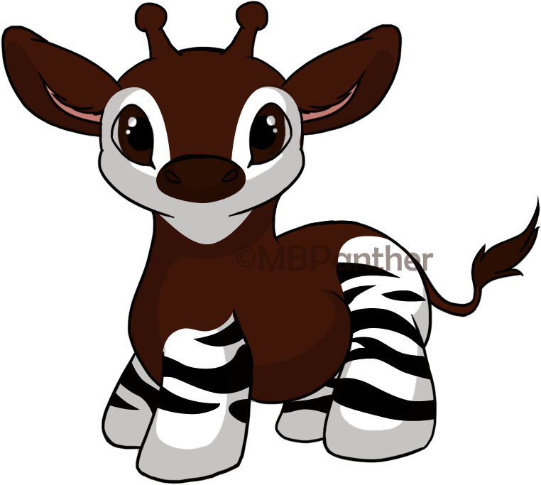 Okapi Doodle By Mbpanther On Deviantart - Okapi Drawing Easy (833x762)