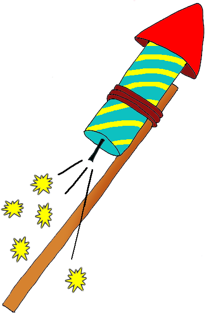 Firework Rocket Clipart - Rocket Firework Clipart (464x656)