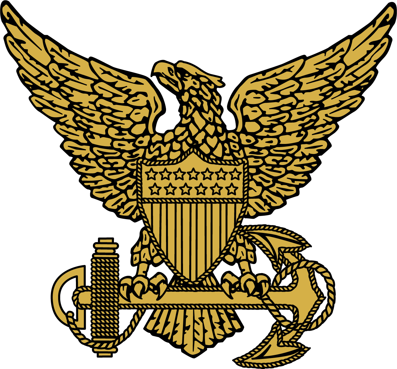 Uscg Officer - Colored - Emblem (1265x1174)