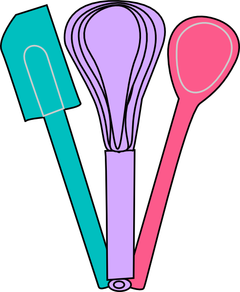 Baking Utensils Clip Art - Kitchen Utensils Clipart No Background (492x597)