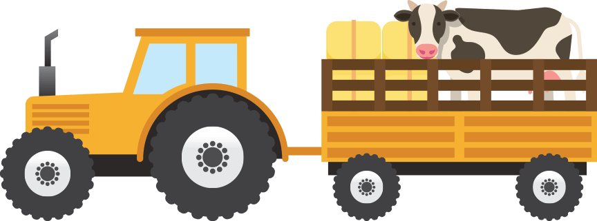 Tractor - Tractor Illustration Png (864x321)