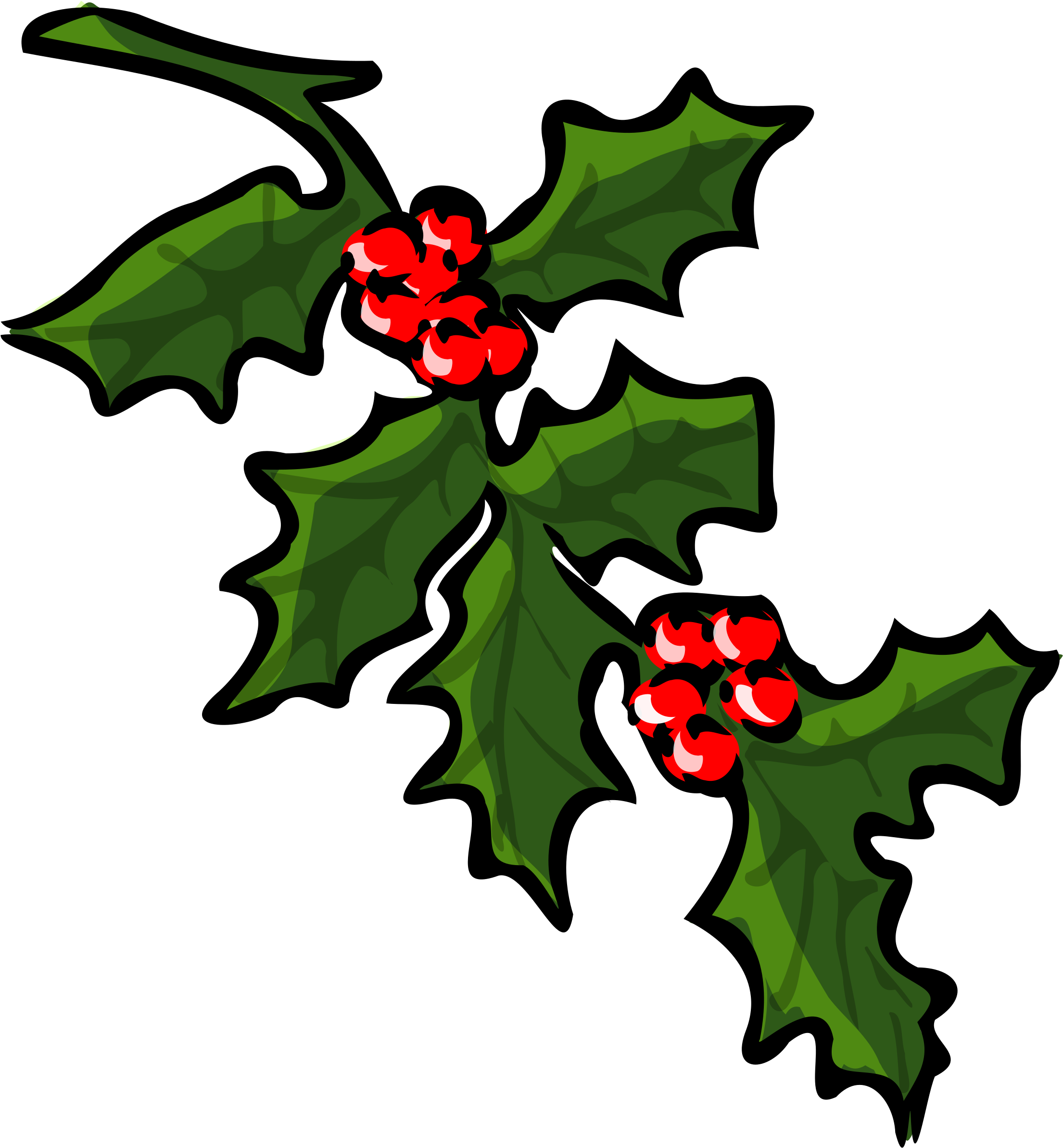Fancy Christmas Tree Clipart (2400x2499)