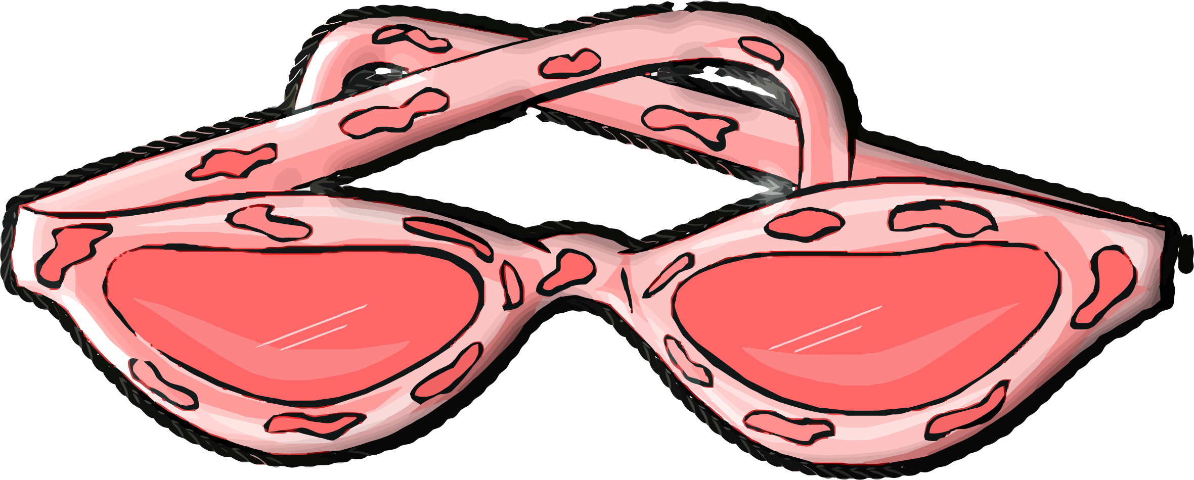 Pink Sunglasses - Sunglasses (2361x950)