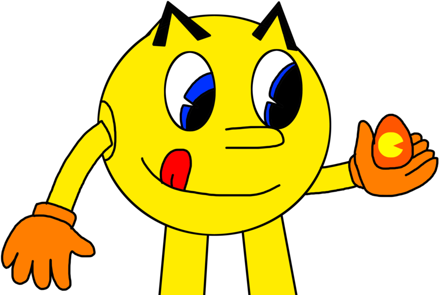 Pac-man With A Easter Egg By Marcospower1996 - Smiley (894x894)