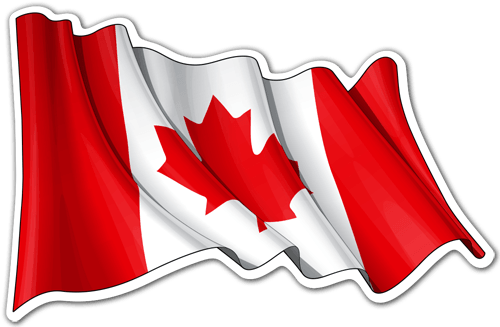 Drapeau Du Canada Agitant - Canadian Flag Vector (500x327)