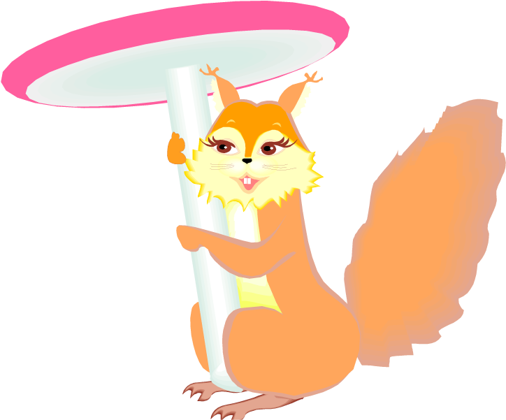 Squirrel Umbrella - Clip Art (750x628)