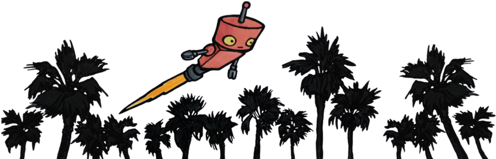 Robot Palm Trees - Palm Trees (1000x334)