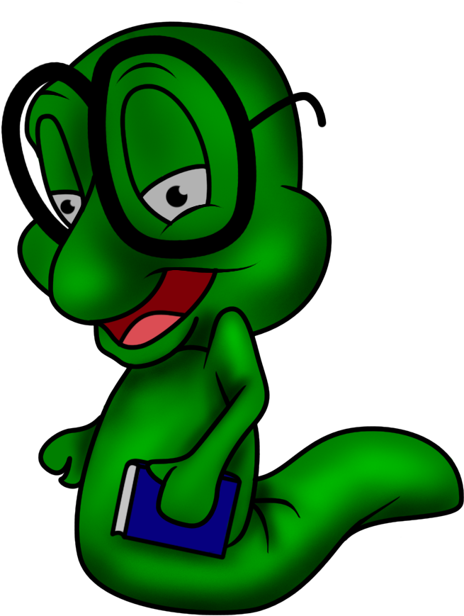 Spencer The Book Worm - Cartoon (772x1000)