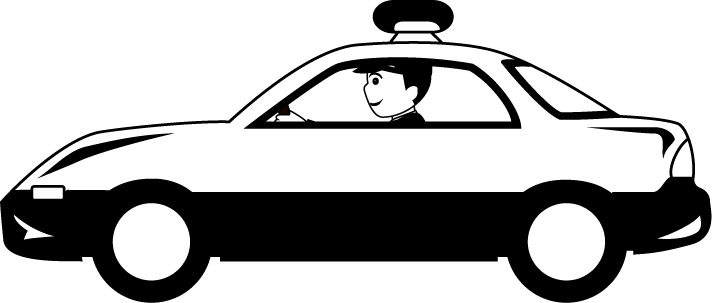 警察車両 Clipart - Illustration (714x303)