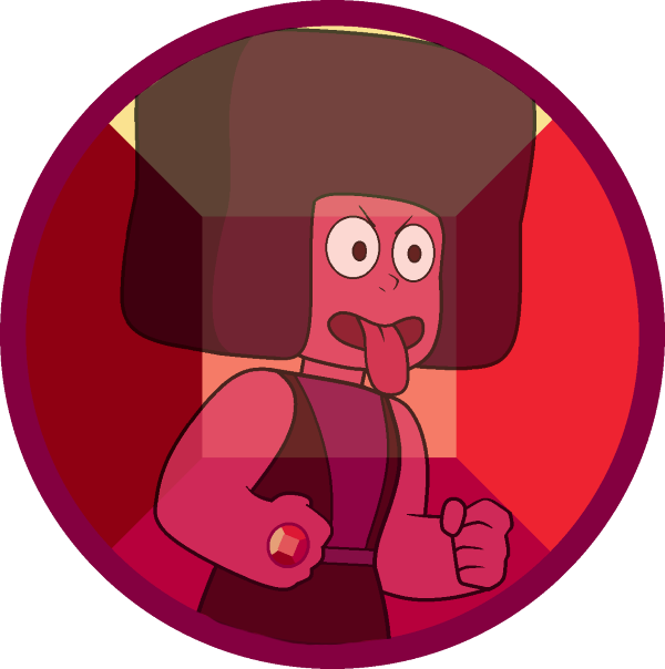 Ruby Gem - Ruby Back Hand Gem Steven Universe (600x604)