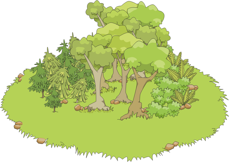 Map Clipart Forest - Forestclip Art (747x527)