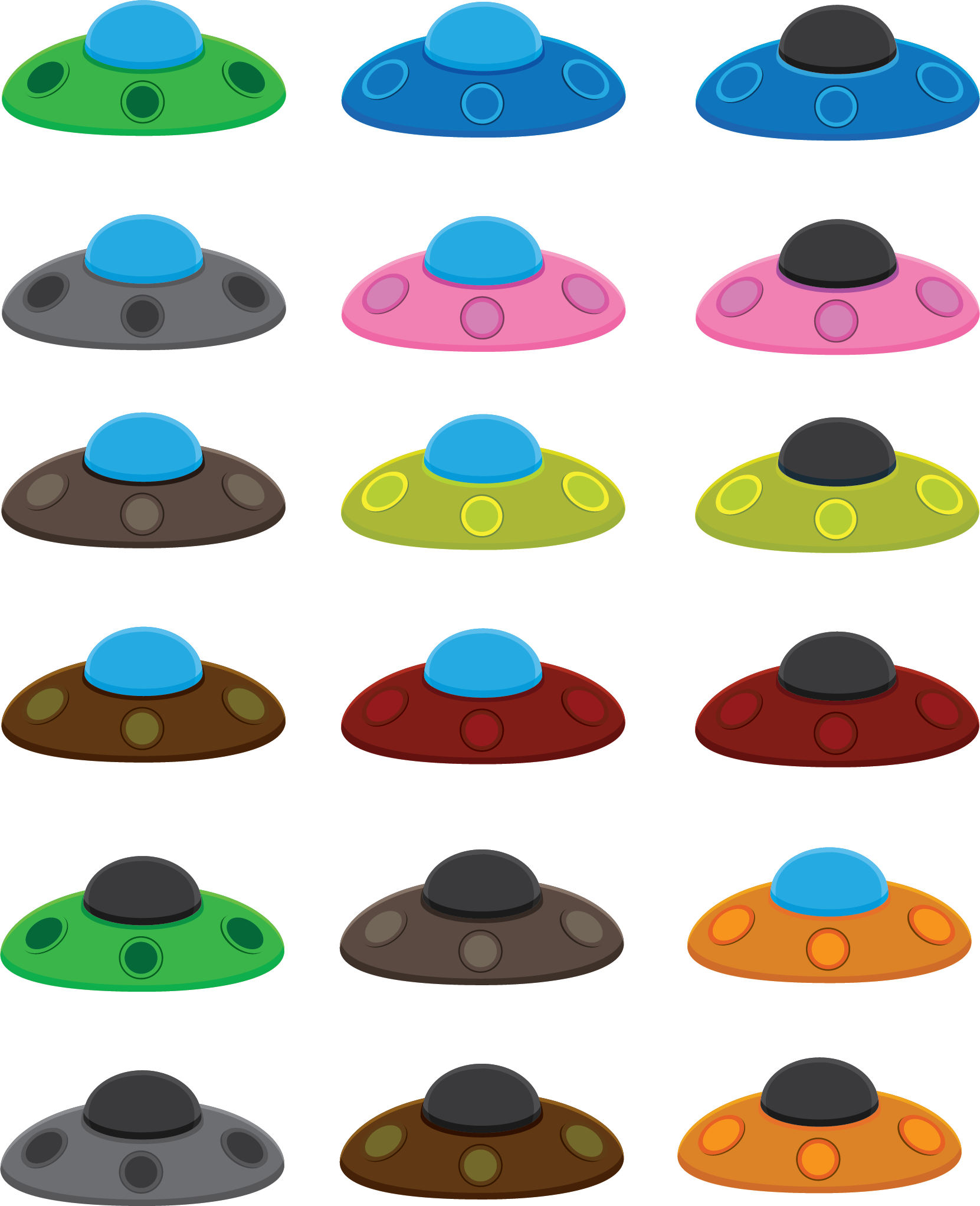 Ufos - Clip Art (1661x2043)