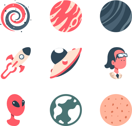 Space - Flat Design Ufo Png (600x564)
