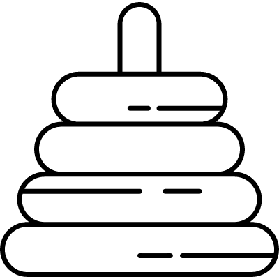 Ring Stacker Vector - Line Art (400x400)