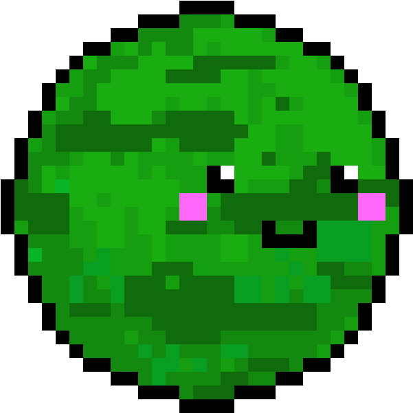 Cute Planet Green - Flash Logo Pixel Art (620x660)