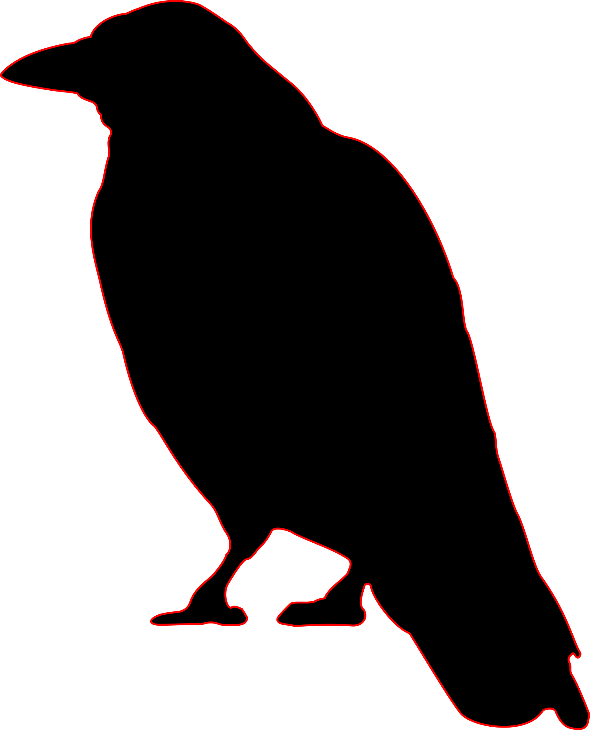 Big Image - Crow Clipart (1940x2400)
