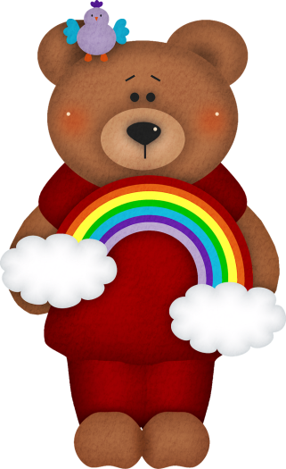 Bears And Rainbows - Clip Art (321x525)