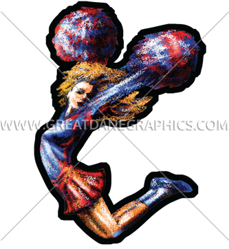 Cheerleader Jump - Illustration (332x385)