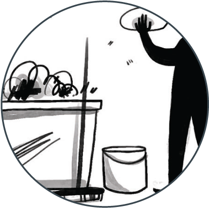 Post Construction Cleaning - Illustration (500x500)