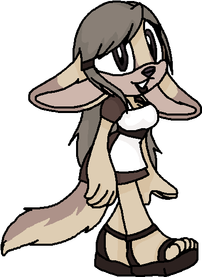Fennec Fox Oc-closed By Ocrystal - Cartoon (488x592)