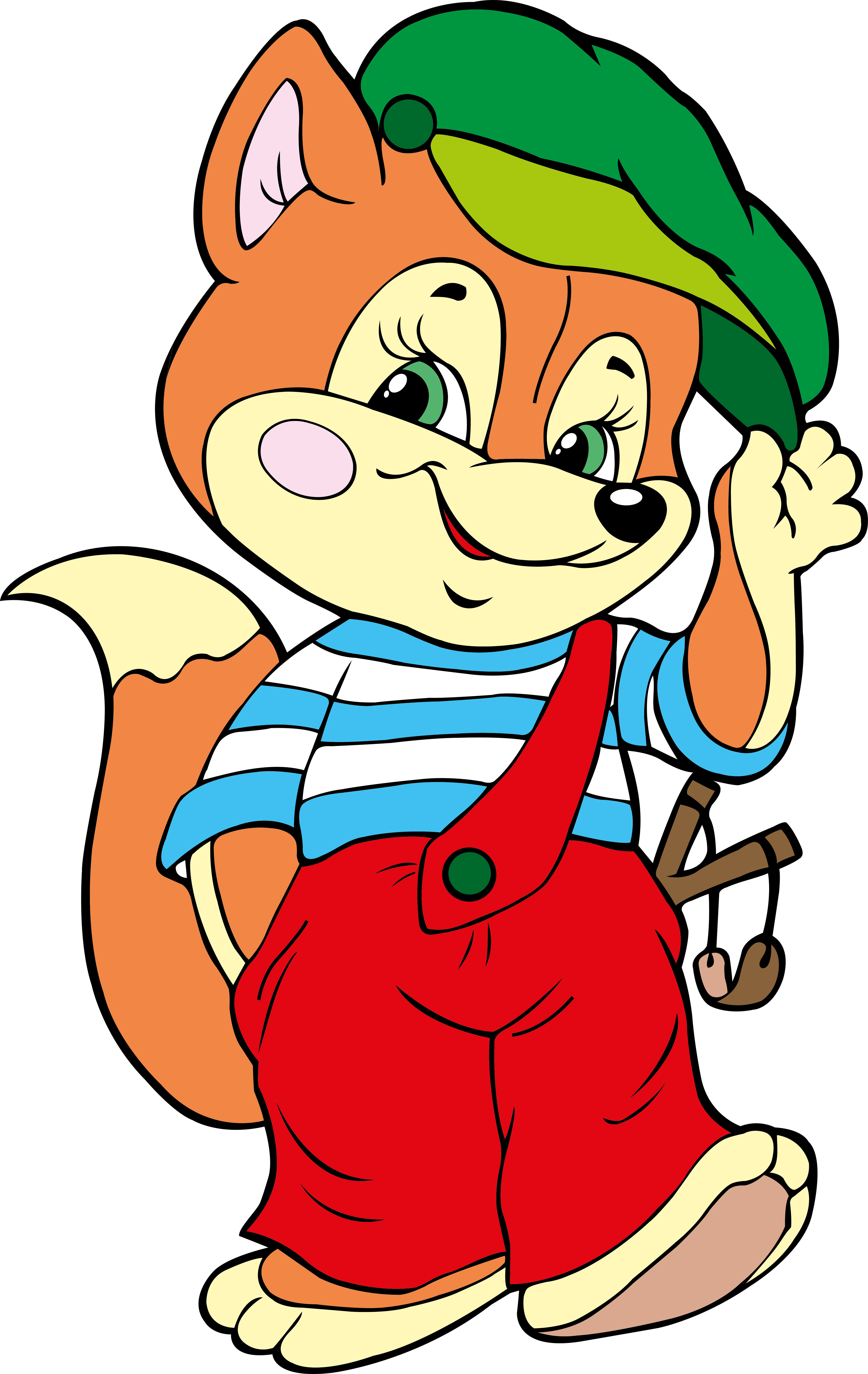 Fox Cartoon Clip Art - تصویر روباه کارتونی (3000x4748)